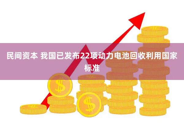 民间资本 我国已发布22项动力电池回收利用国家标准