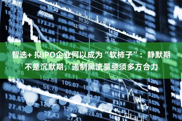 智选+ 拟IPO企业何以成为“软柿子”：静默期不是沉默期，遏制黑流量亟须多方合力