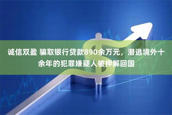 诚信双盈 骗取银行贷款890余万元，潜逃境外十余年的犯罪嫌疑人被押解回国